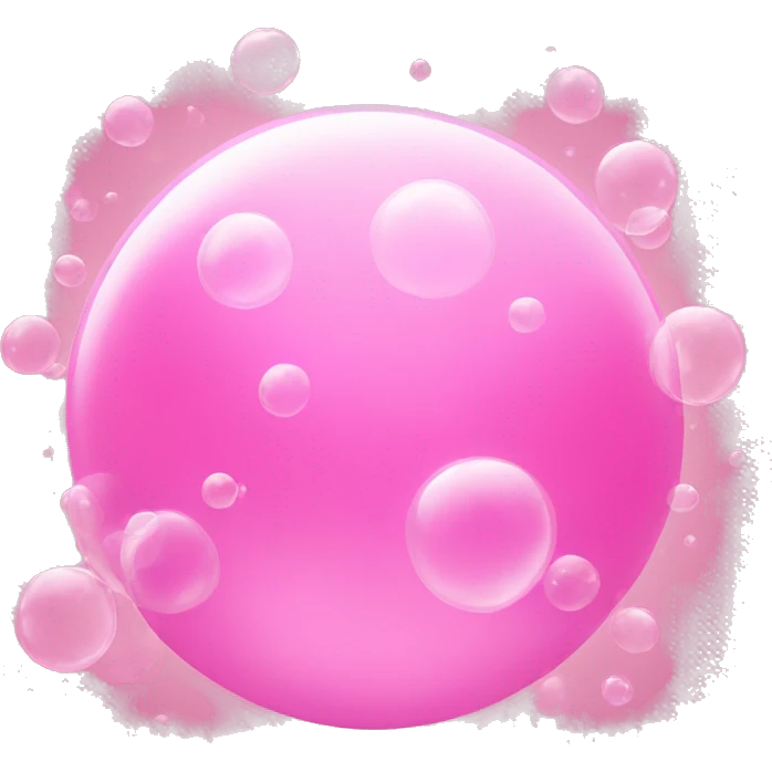 Pink bubbles emoji