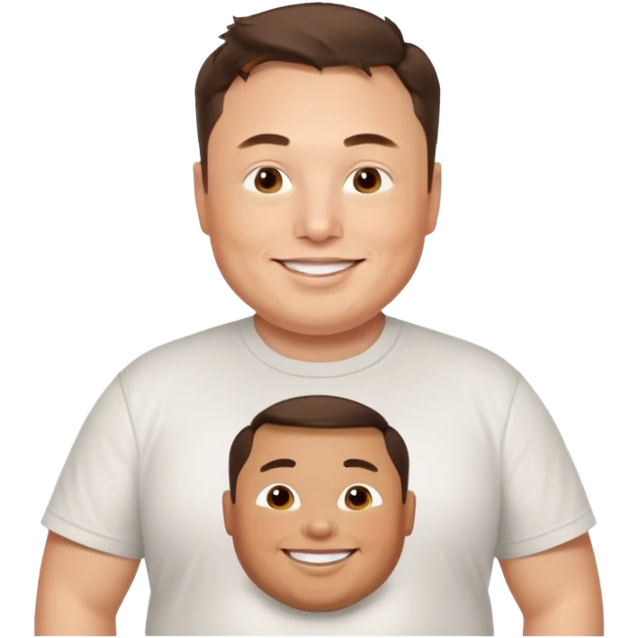 overweight happy realistic elon musk emoji