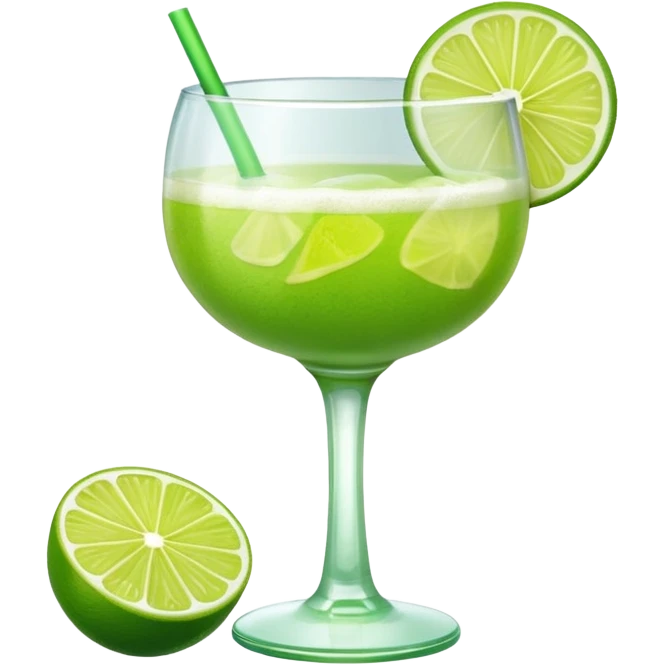 Mach mir einen Lime Sour Cocktail und nimm ein schönes glas emoji
