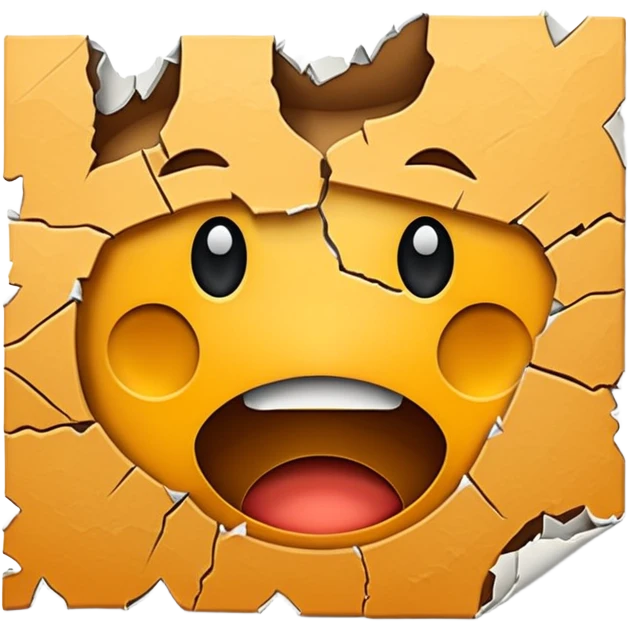 Add a crack to this -  📄 emoji