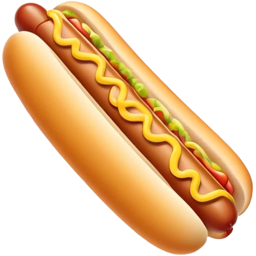Retro style hot dog with minimal details like first generation emoji emoji