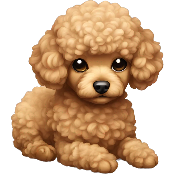 toy poodle sleep  emoji