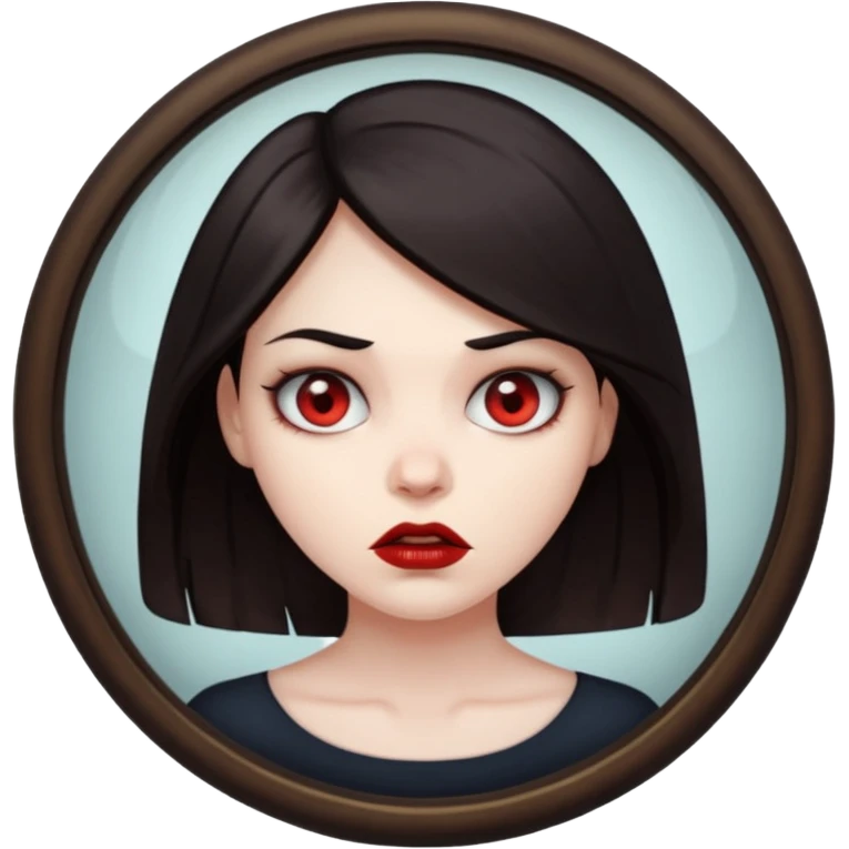 killer in mirror behind woman emoji