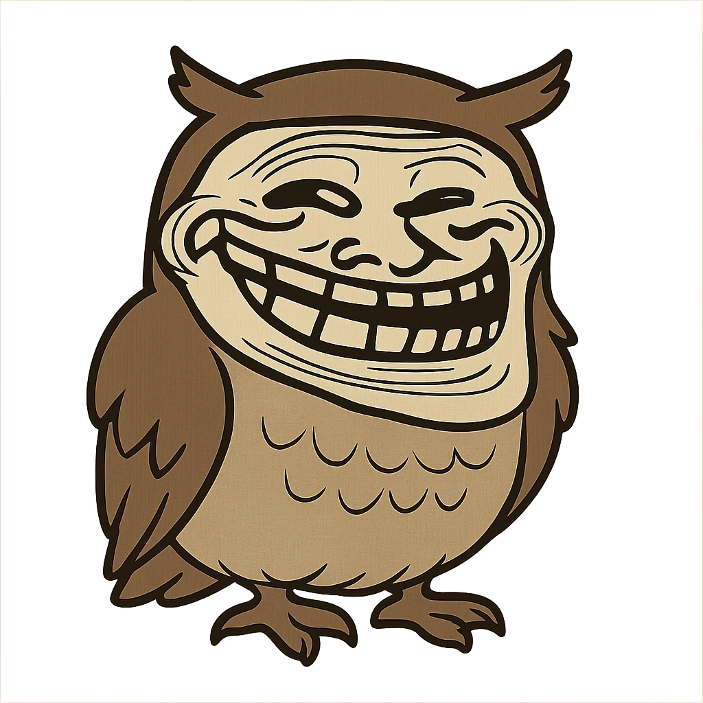 owl trollface meme emoji