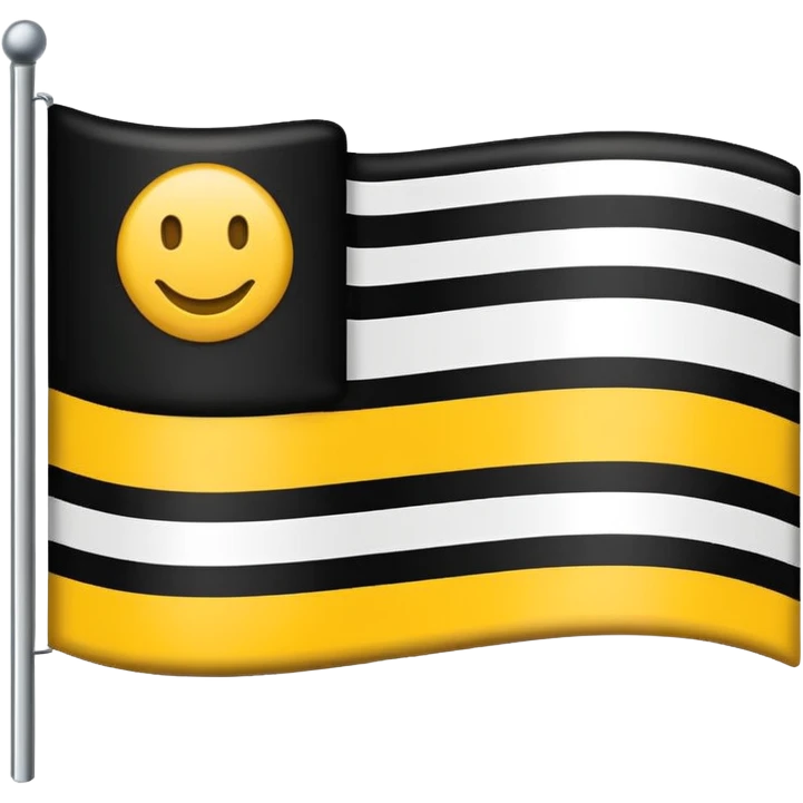 A flag emoji similar to German flag but replace color red with white emoji