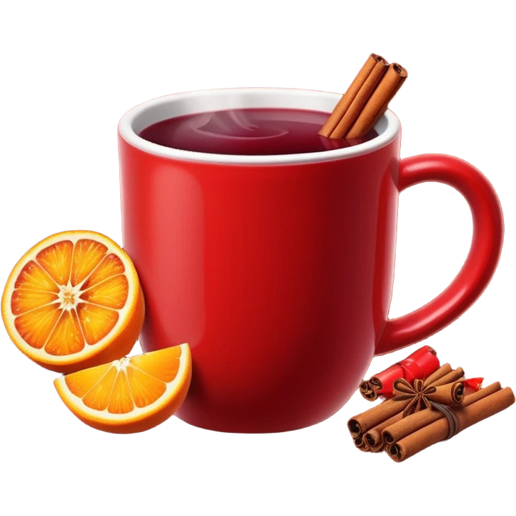 mulled wine emoji in red mug emoji