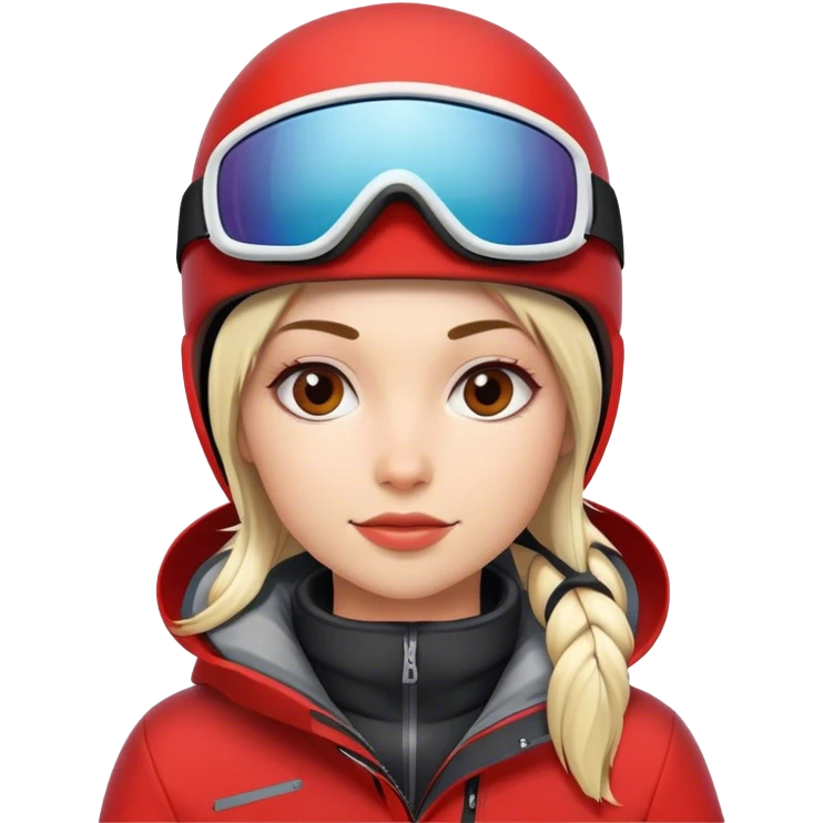 Female snowboarder red emoji