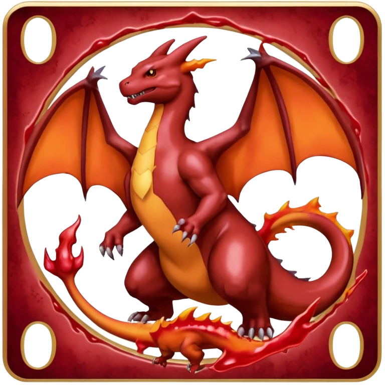 pokemon card made of blood emoji