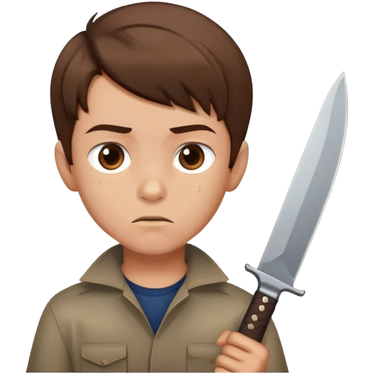 Boy with knife emoji