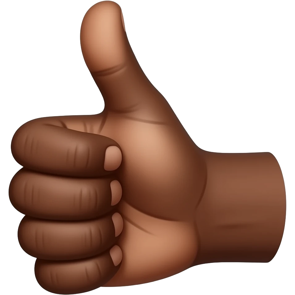 African american thumbs up emoji hand emoji