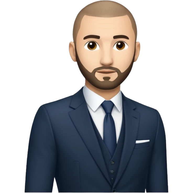 karim benzema, light skinned, wearing suit emoji