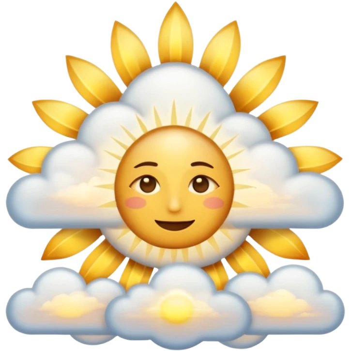 "Create a warm emoji representing morning spiritual awakening. Golden sunrise rays, soft light beams, peaceful clouds, or spiritual symbols like crosses, crescents, or light. No human figures - focus on light, warmth, and divine energy." emoji