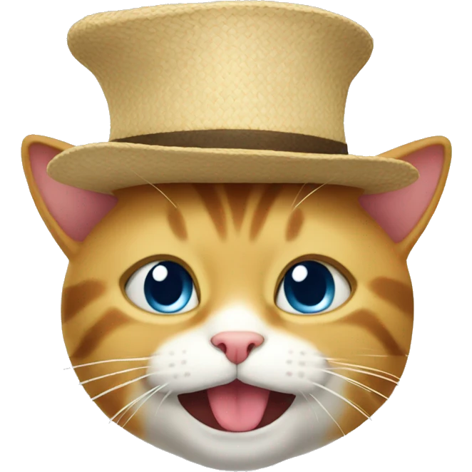 Cat wesring hat emoji