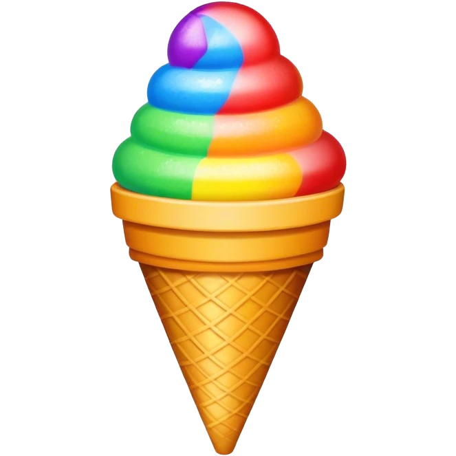 Rainbow snow cone emoji