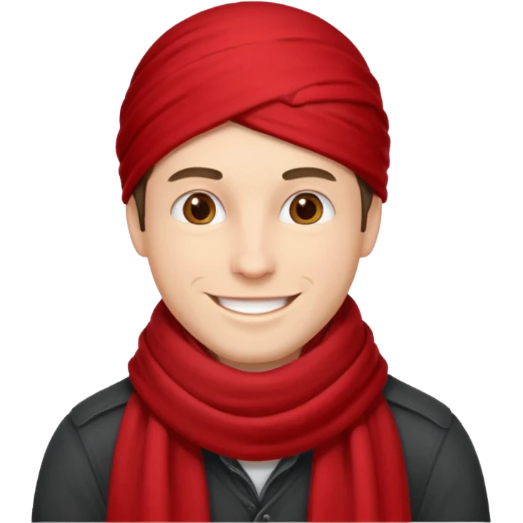 a man with red scarf  emoji