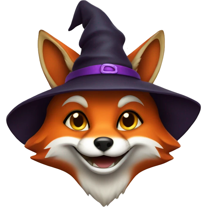 fox with witch hat emoji