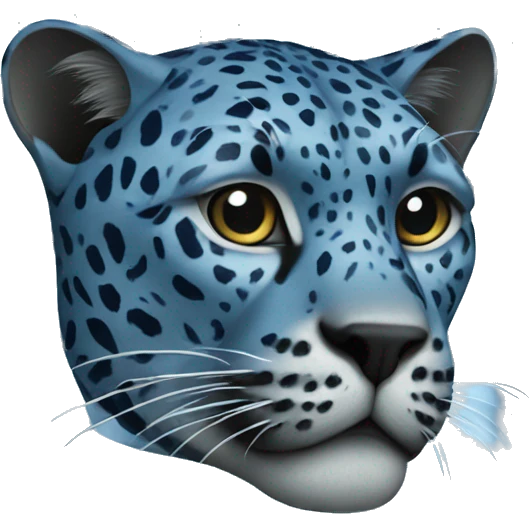 blue patterned panther emoji