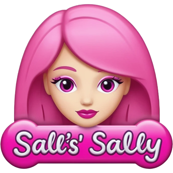pink sallys beauty store in big letters emoji