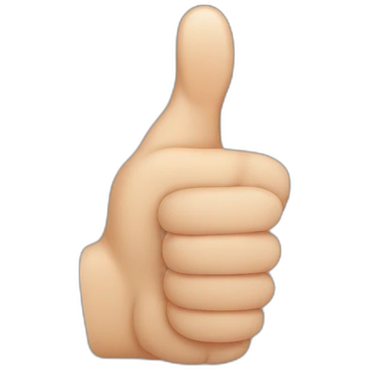 thumbs up emoji where the thumb is missing and the hand is wounded emoji