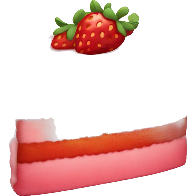 Pretty strawberry cake emoji