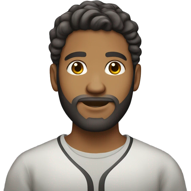 Teen light skin Bengali Man with beard and wavy hair emoji