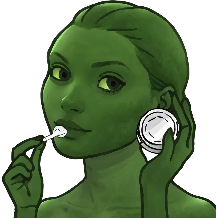 Girl doing skincare emoji