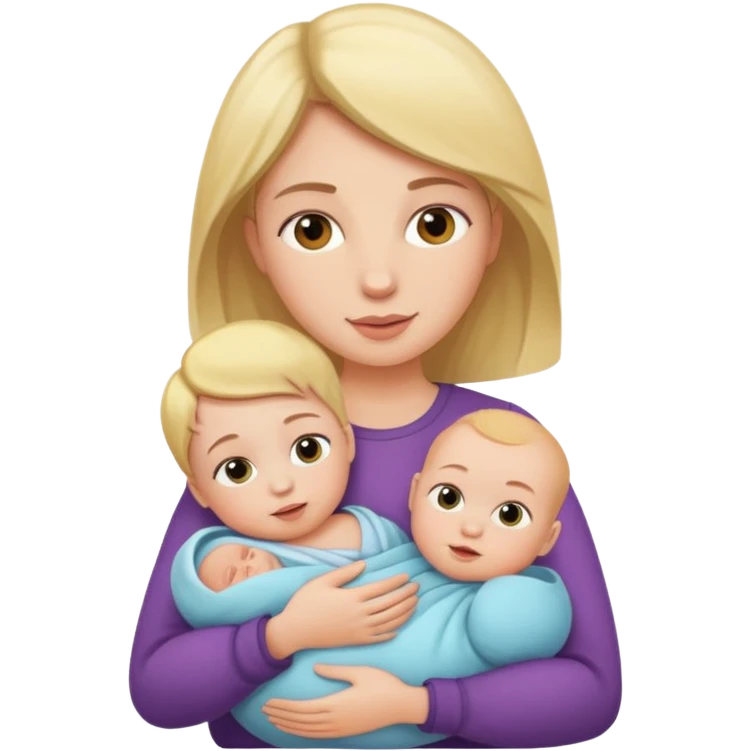 Woman is holding a baby  emoji
