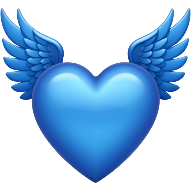 blue heart with wings emoji