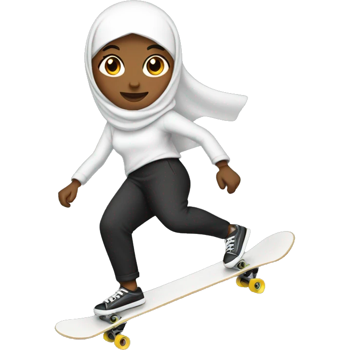 Muslim women skateboarding  emoji