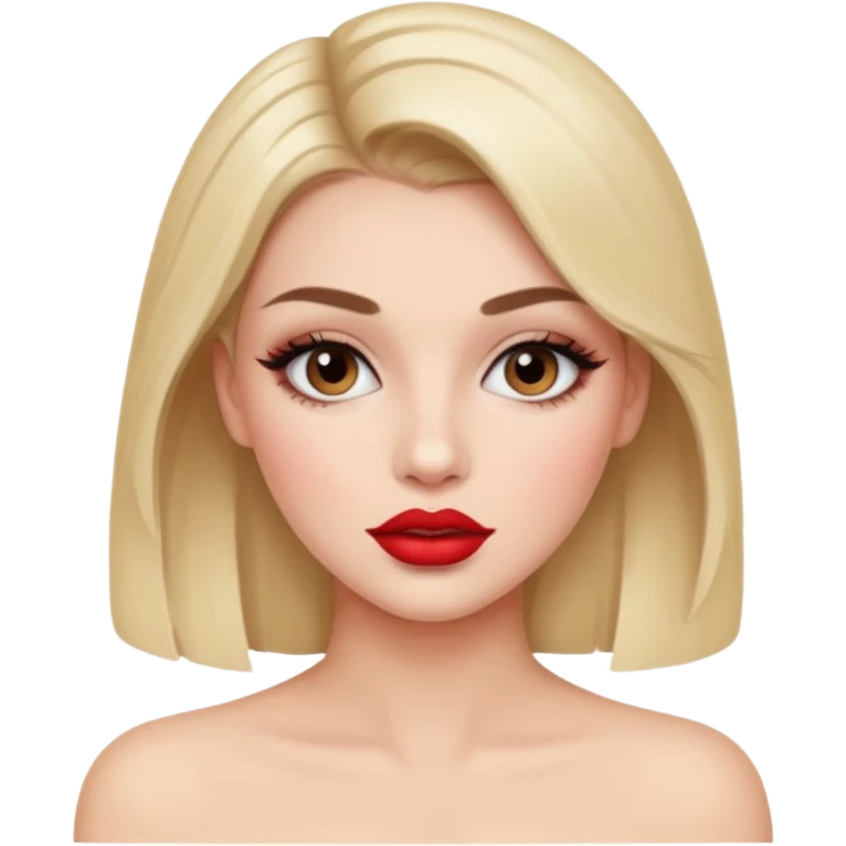 A beautiful girl in salon makeup artist  emoji