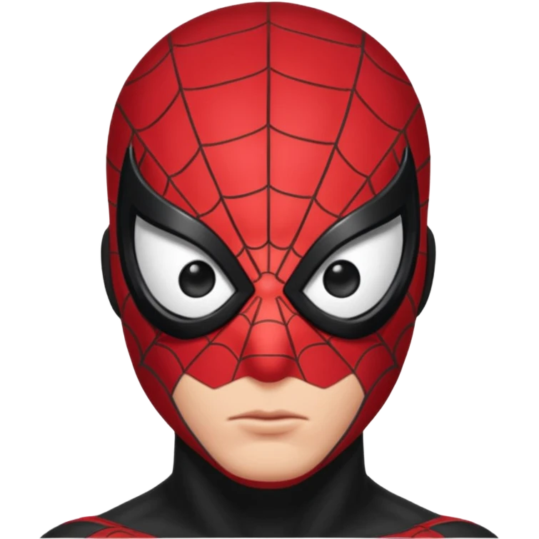 Spiderman face black costume emoji