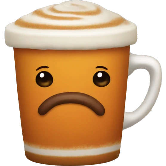 Pumpkin spice lattee emoji