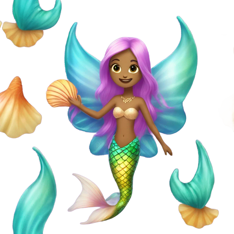 fairy emoji with mermaid details  emoji