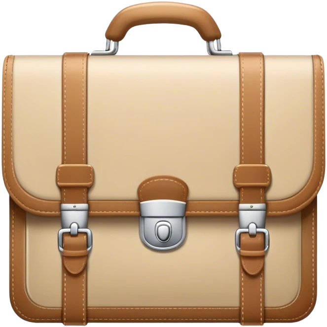 white and beige briefcase emoji