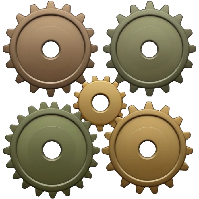 , slight diagonal orientation, thick smooth white sticker outline, muted industrial/military color palette, soft studio lighting, subtle gradients, minimal panel lines, flat simplified markings, matte materials, clean modern emoji style, icon-readable at small size, no background. emoji