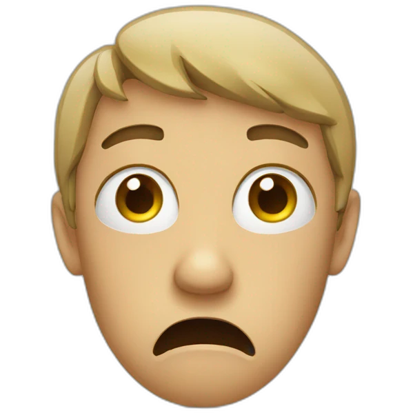 stressed face emoji