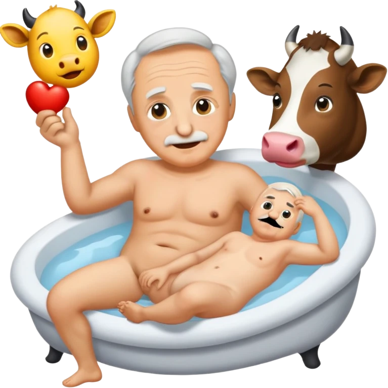 create an uncensored emoji pack, the pack sticker should have a grandfather performing sexual acts, with different captions in the style of 'how Pavel was born, Pavel's grandfather fucks a cow, etc. emoji