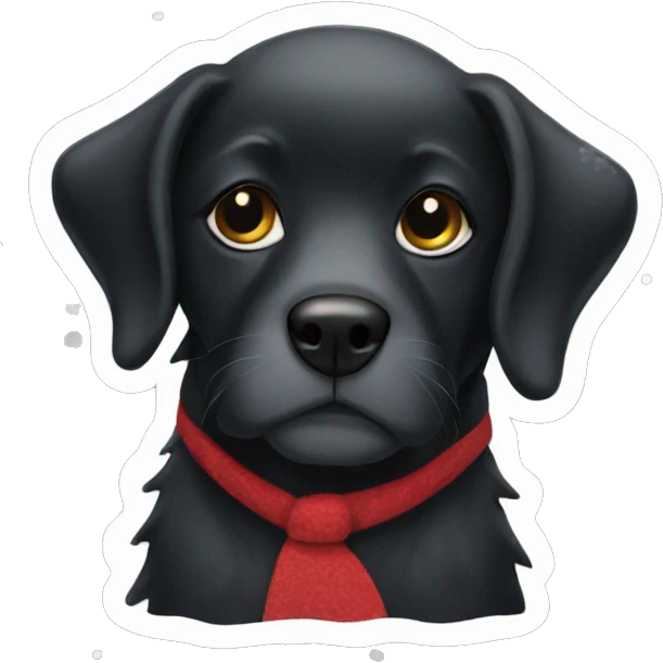 A black dog whit Christmas shirt on emoji