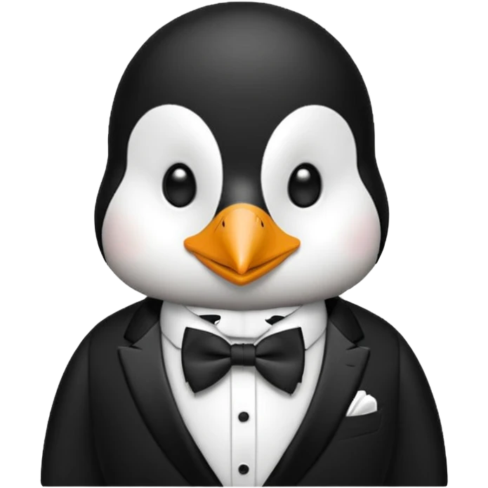 penguin with bow tie  emoji