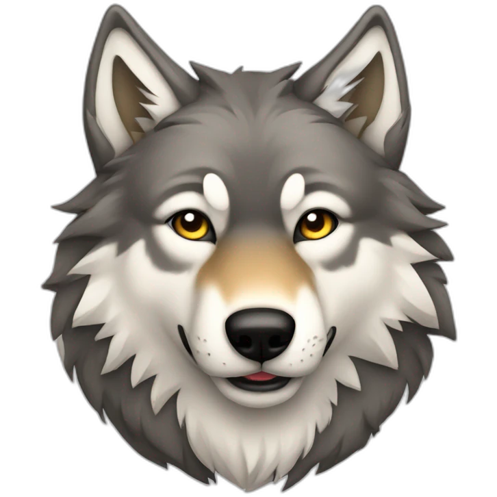 Wolf auf emoji