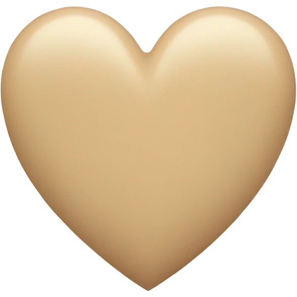 Beige heart emoji