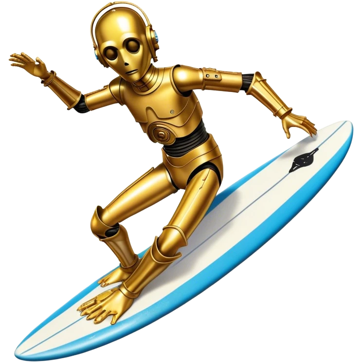 C-3PO surfing emoji