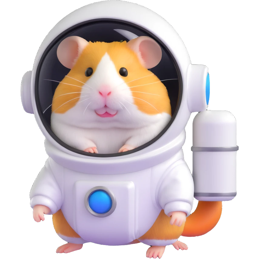 cute hamster astronaut with helmet emoji