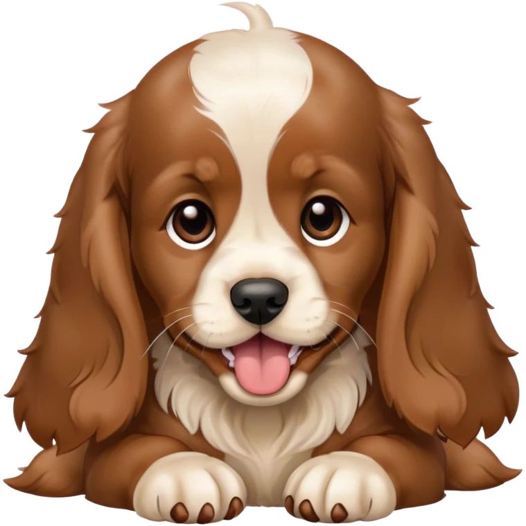 cachorro coker mordendo a orelha emoji