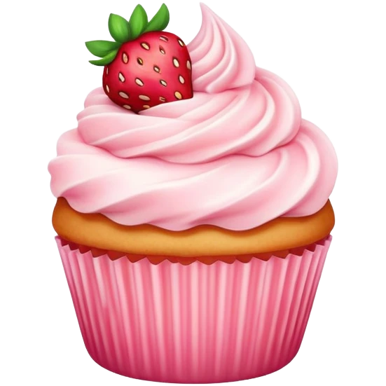 ultra realistic strawberry cheesecake cupcake emoji
