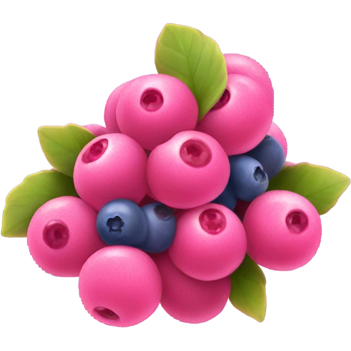 Pink clusters of blueberries with glitter  emoji