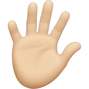 a left hand in a heart shape emoji