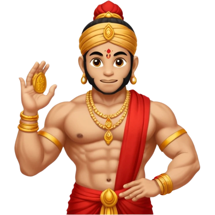 Hanuman ji god giving blessings with his one hand  emoji