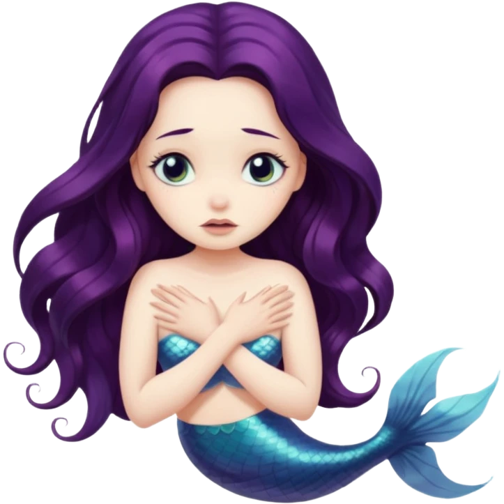 a sad mermaid emoji