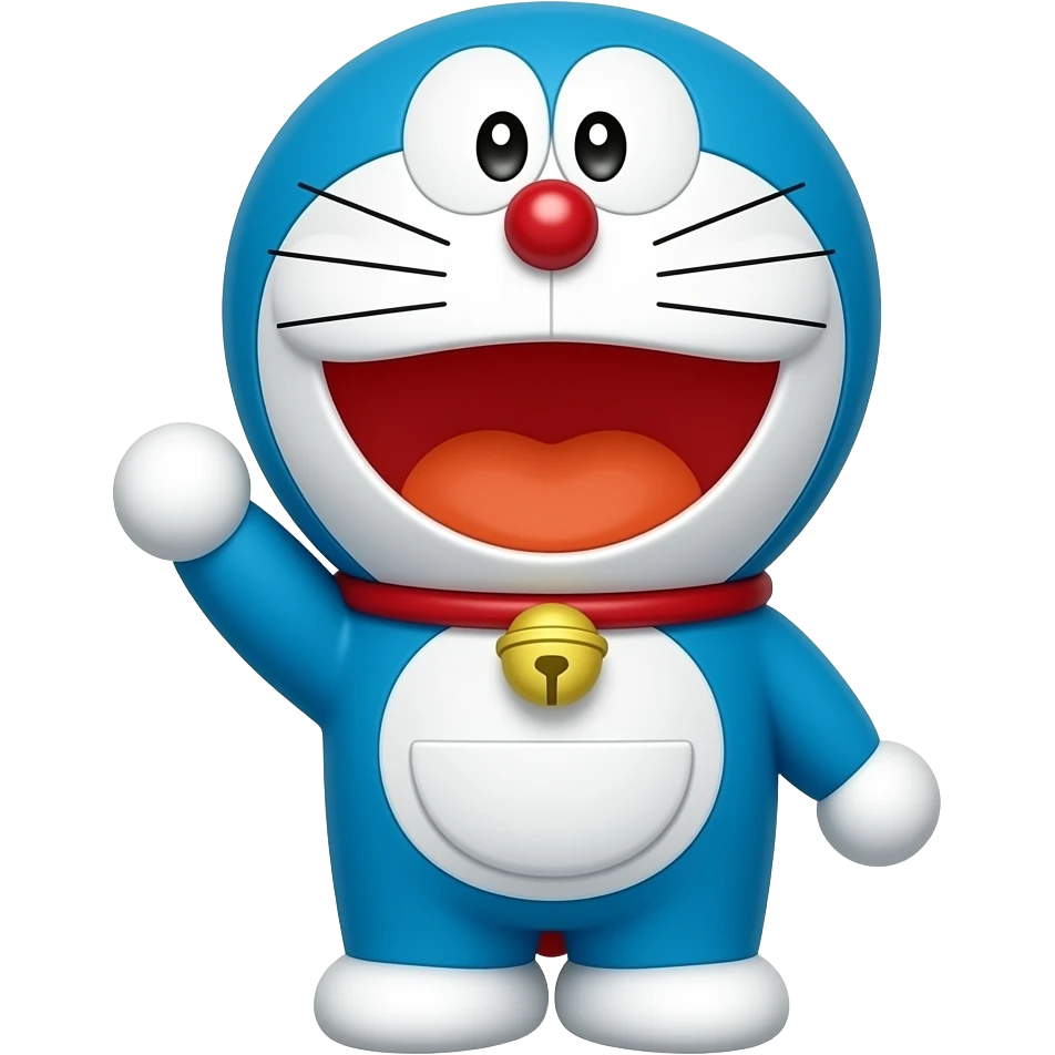 Doremon saying hii emoji